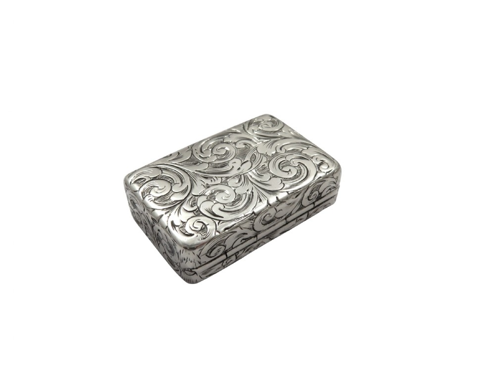 Antique Victorian Sterling Silver Vinaigrette 1845 View IV
