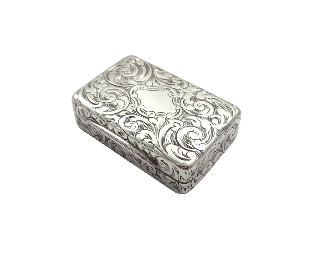 Antique Victorian Sterling Silver Vinaigrette 1845 View VI