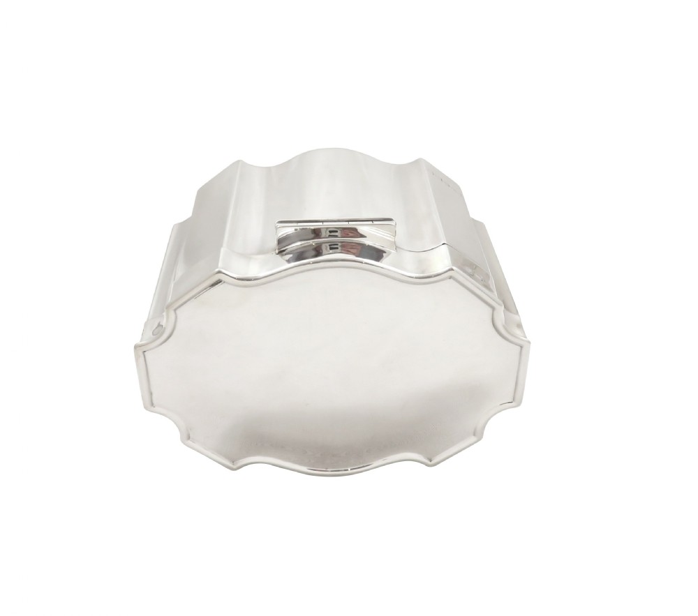 Antique George V Sterling Silver Biscuit Box 1925  - Mappin & Webb View IV