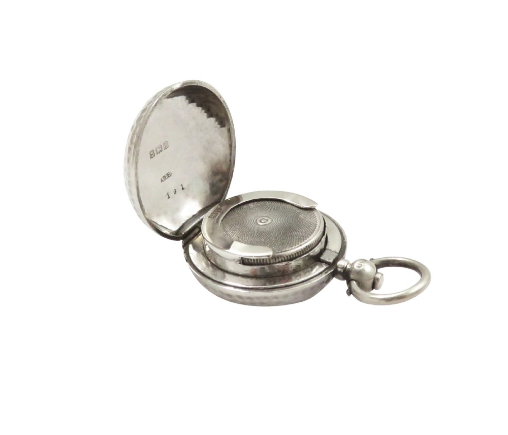 Antique Edwardian Sterling Silver Sovereign Case 1908 View VIII
