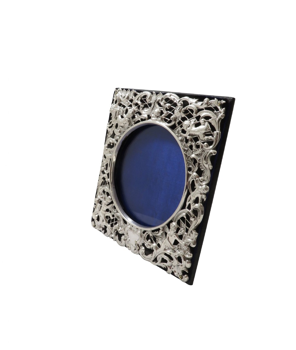 Antique Edwardian Sterling Silver Photo Frame 1902 View III