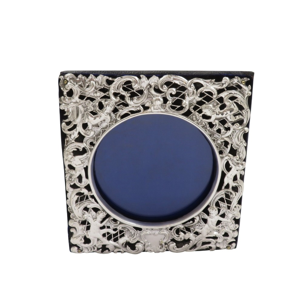Antique Edwardian Sterling Silver Photo Frame 1902 View VIII