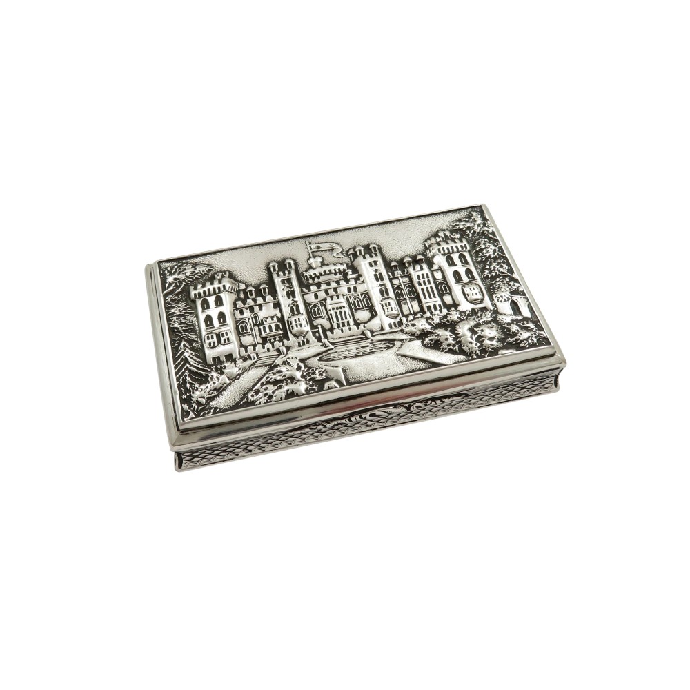 Antique Victorian Sterling Silver 'Windsor Castle' Snuff Box 1838