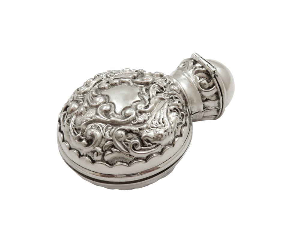Antique Edwardian Sterling Silver Cased Scent/Perfume Bottle 1908 View IV