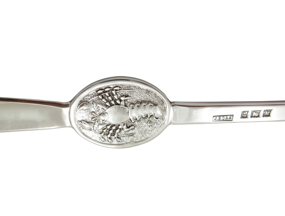 Pair of Vintage Sterling Silver Lobster Picks in Case View II