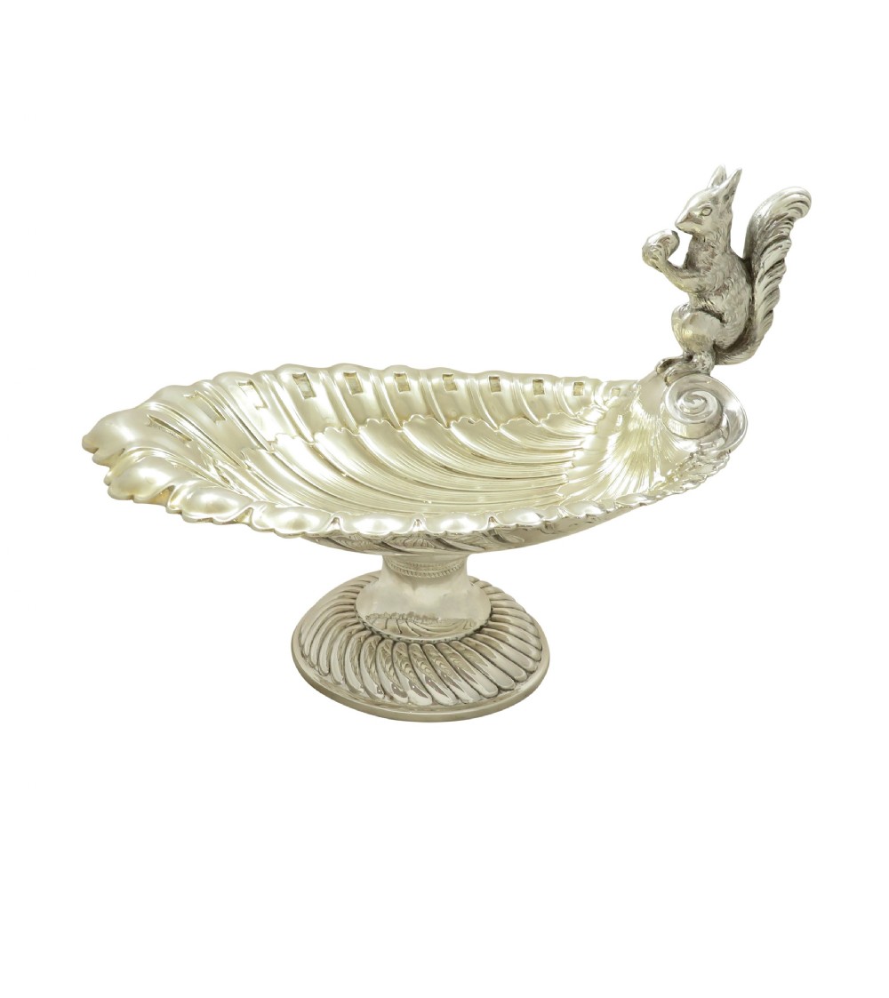 Antique Silver Plated Squirrel Nut Dish / Bowl c1900 View VII