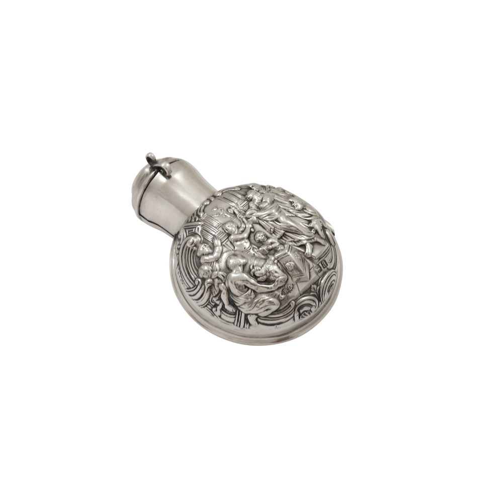 Antique Victorian Sterling Silver Cased Scent / Perfume Bottle 1896