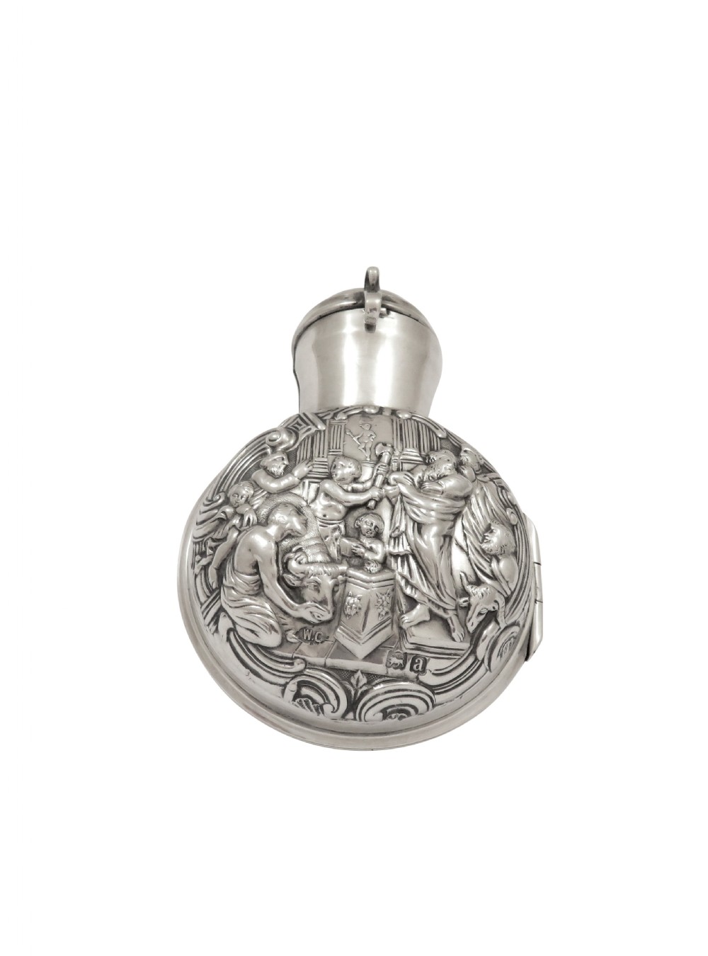 Antique Victorian Sterling Silver Cased Scent / Perfume Bottle 1896 View VIII
