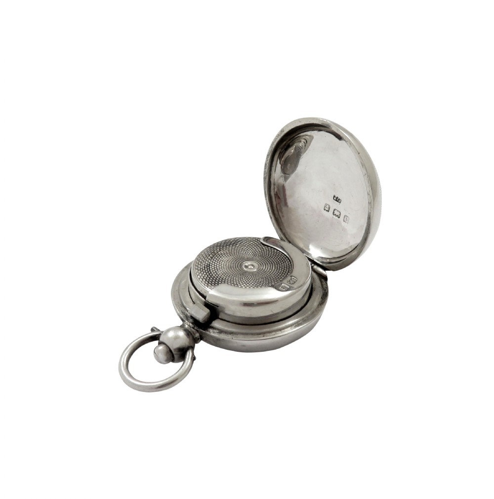 Antique Edwardian Sterling Silver Sovereign Case 1902 View VIII