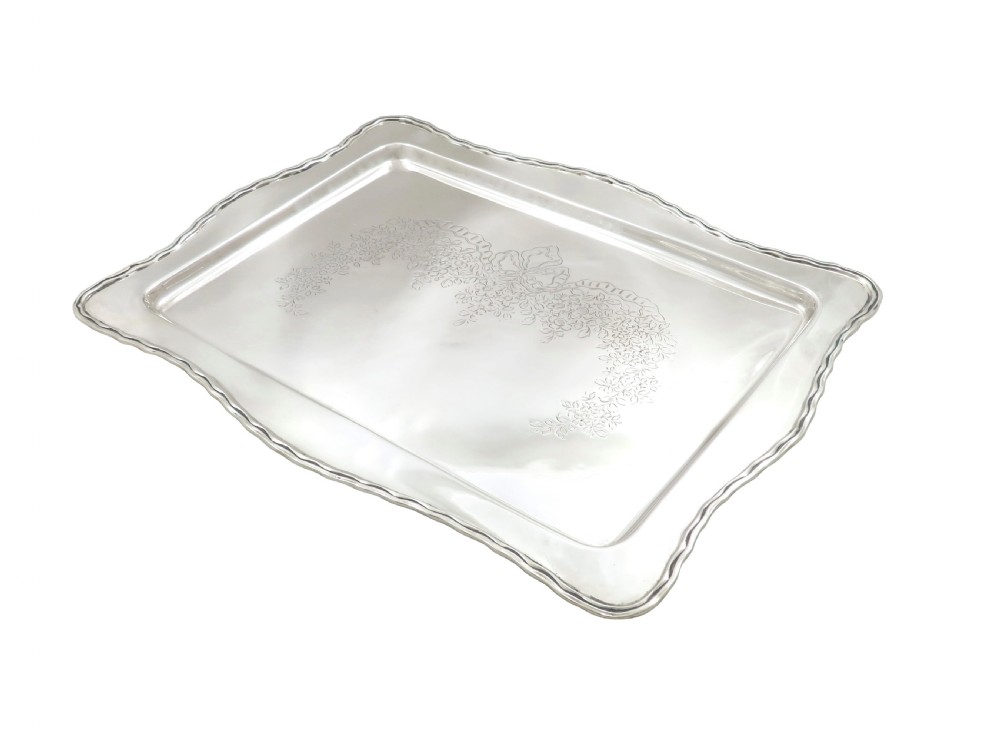 Antique George V Sterling Silver Dressing Tray 1930 View VI