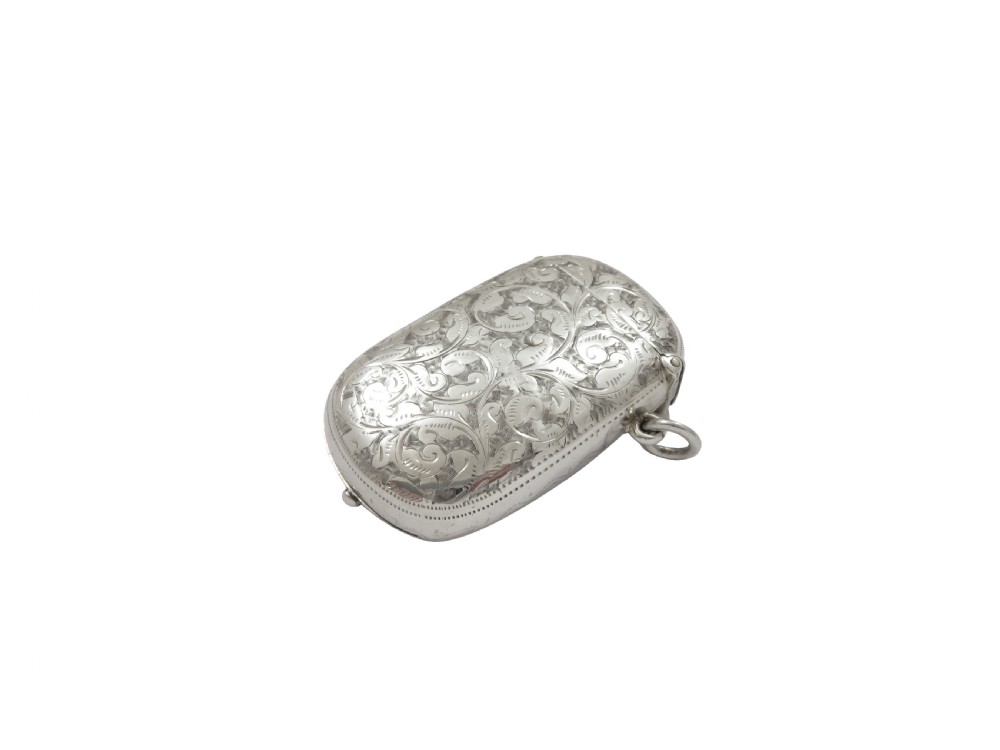 Antique Victorian Silver Combination Vesta, Sovereign, Stamp Case, Toothpick and Pencil Holder 1896 View V