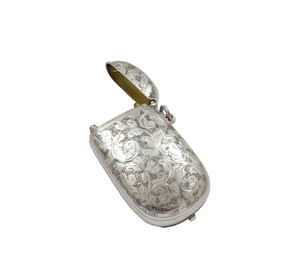 Antique Victorian Silver Combination Vesta, Sovereign, Stamp Case, Toothpick and Pencil Holder 1896 View VII