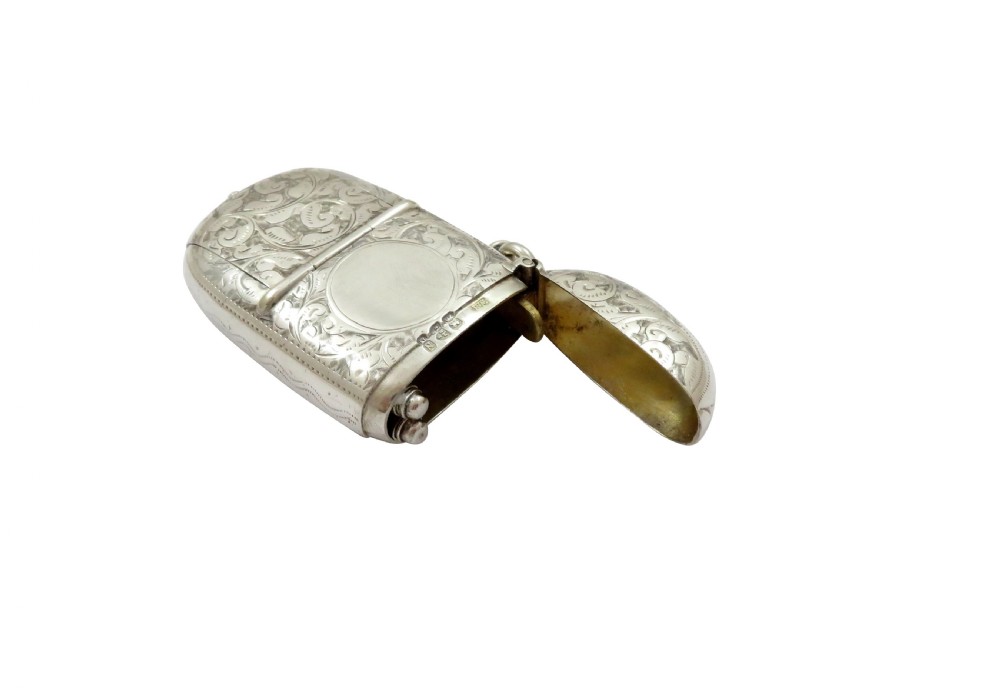 Antique Victorian Silver Combination Vesta, Sovereign, Stamp Case, Toothpick and Pencil Holder 1896 View X
