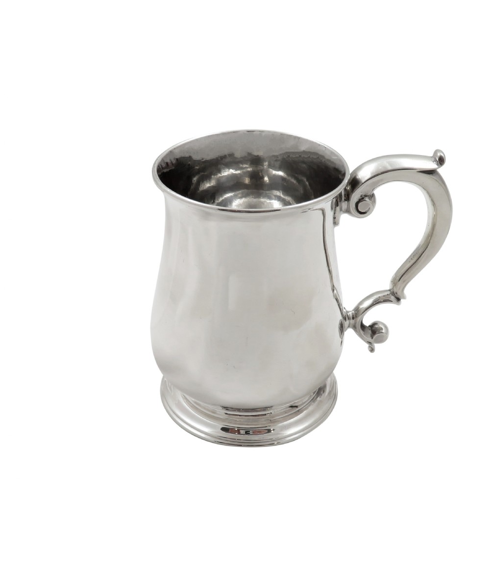 Antique George II Sterling Silver 1/2 Pint Tankard 1754 View V