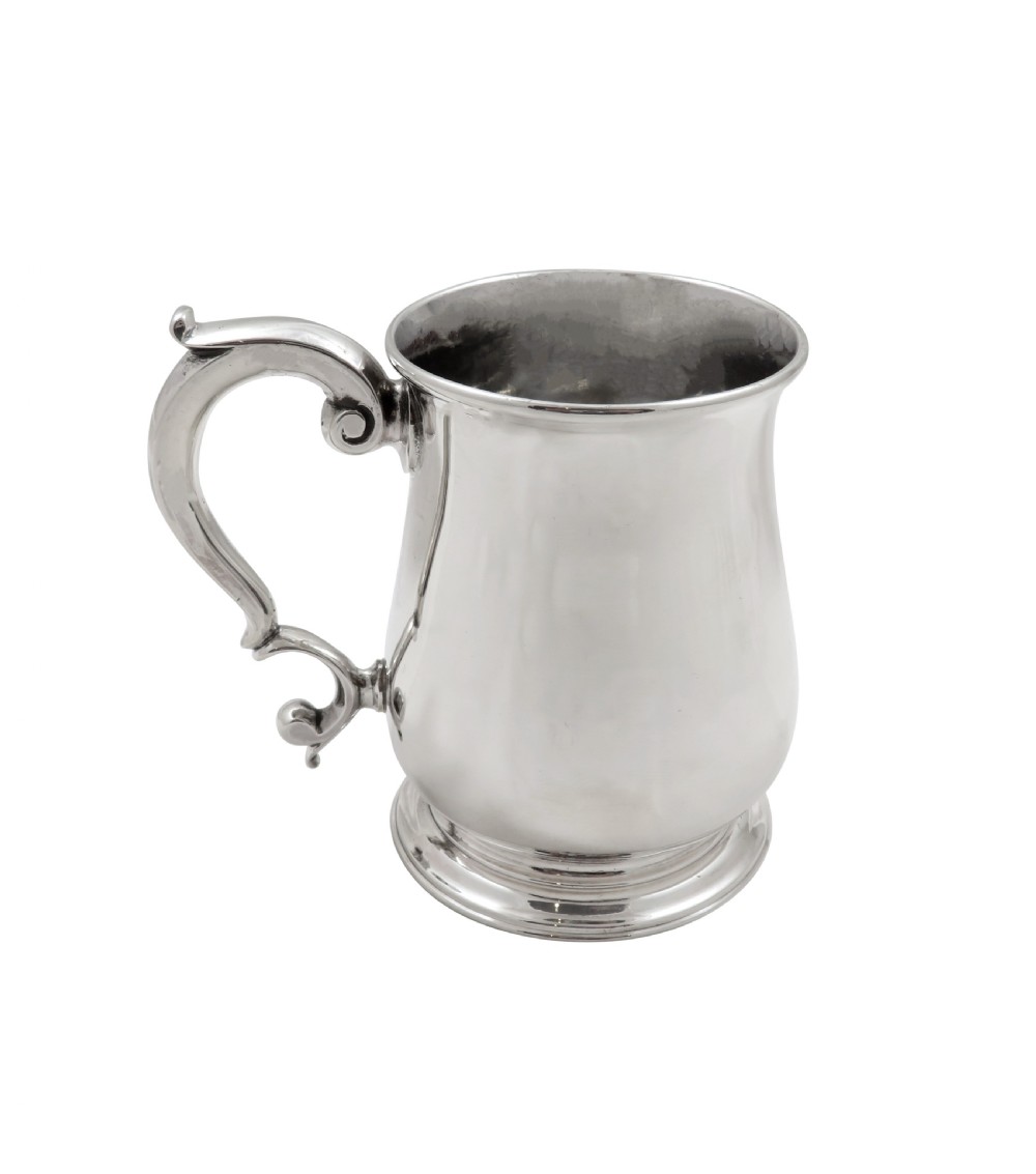 Antique George II Sterling Silver 1/2 Pint Tankard 1754 View VII