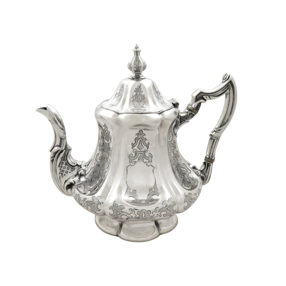 Antique Victorian Sterling Silver Teapot 1850