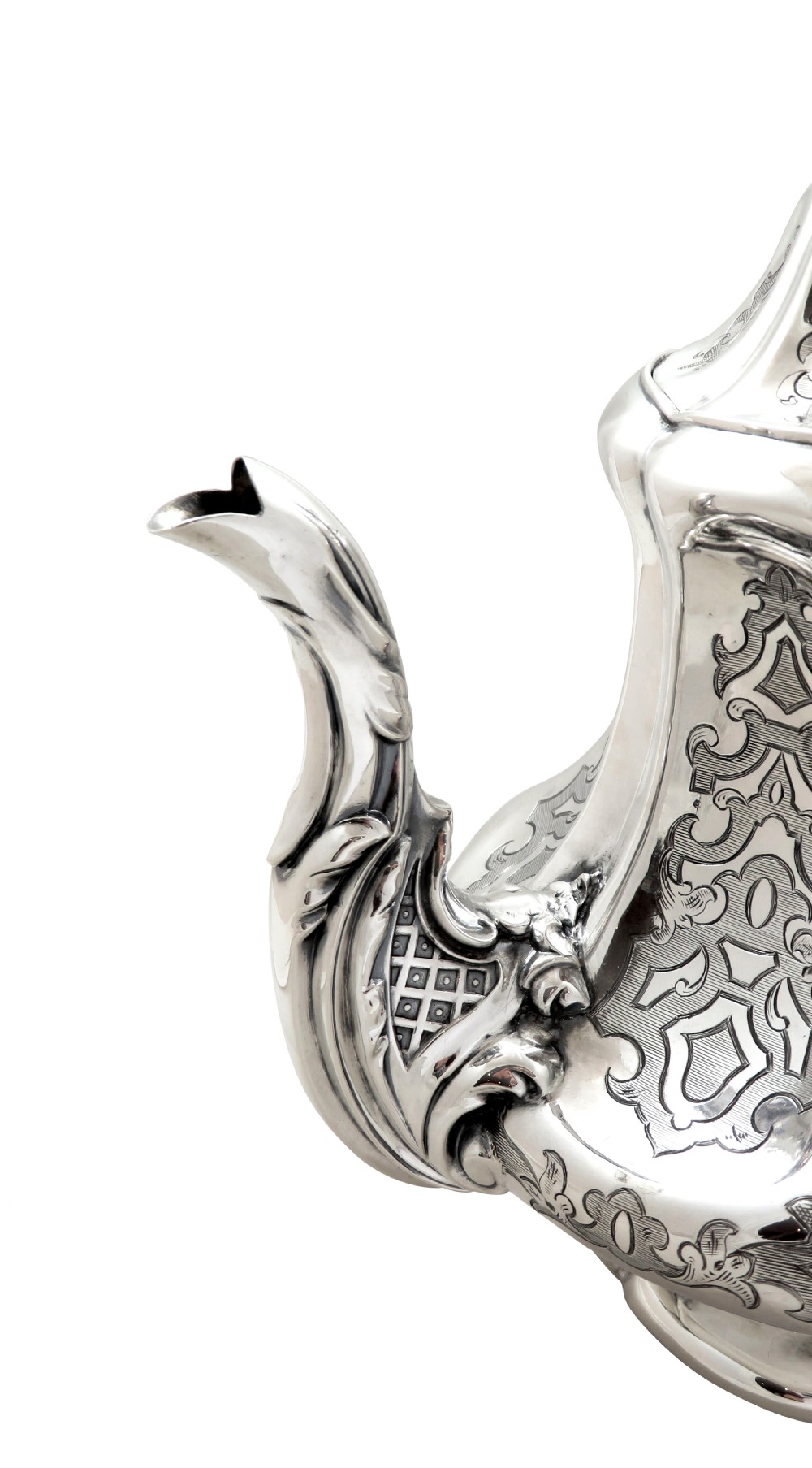 Antique Victorian Sterling Silver Teapot 1850 View VII