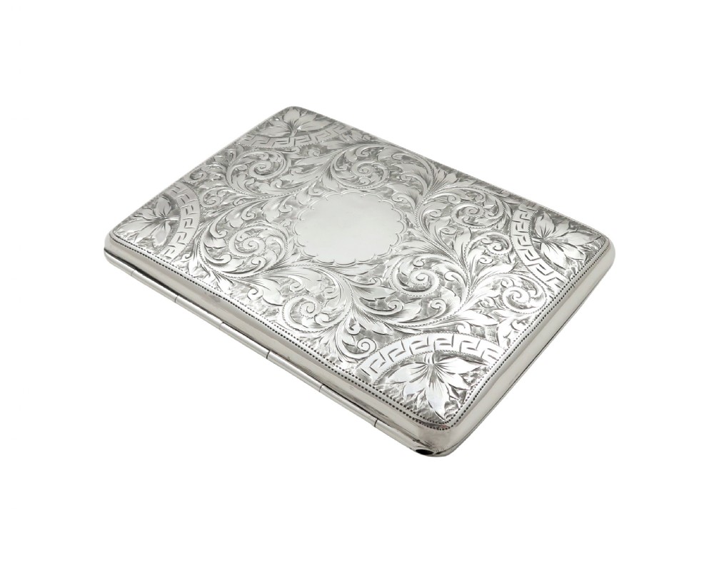 Antique Victorian Sterling Silver Card Case / Aide Memoire 1896 View VI
