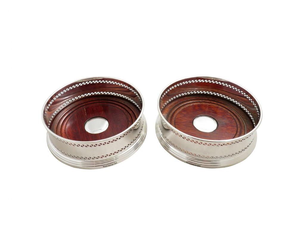 Pair of Sterling Silver Wine/Champagne Coasters View IV