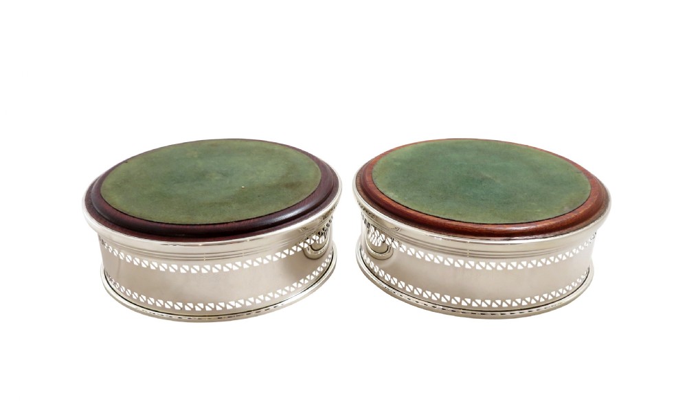 Pair of Sterling Silver Wine/Champagne Coasters View VII