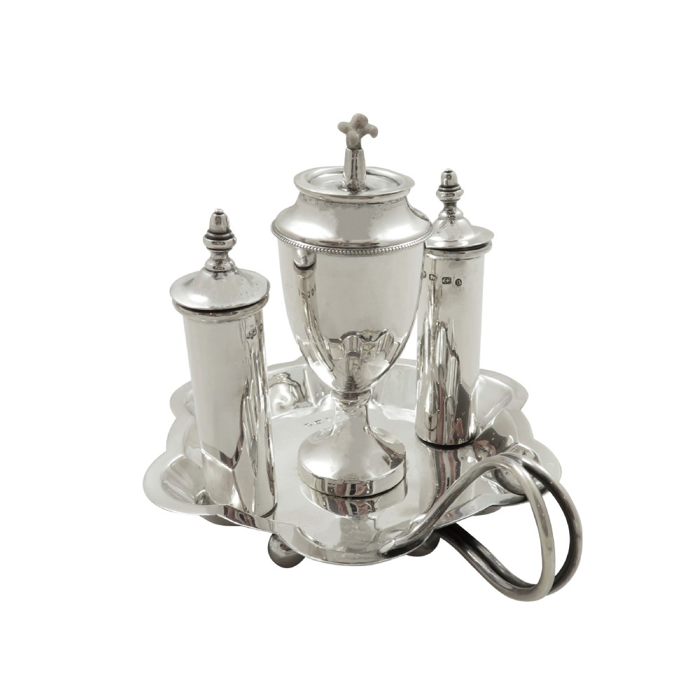 Antique Victorian Sterling Silver Table Lighter 1888 View V