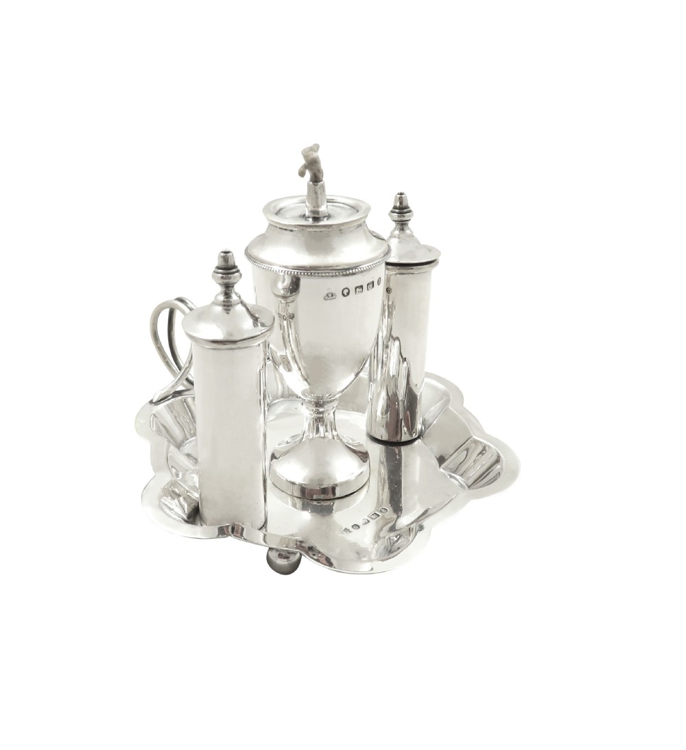 Antique Victorian Sterling Silver Table Lighter 1888 View VI