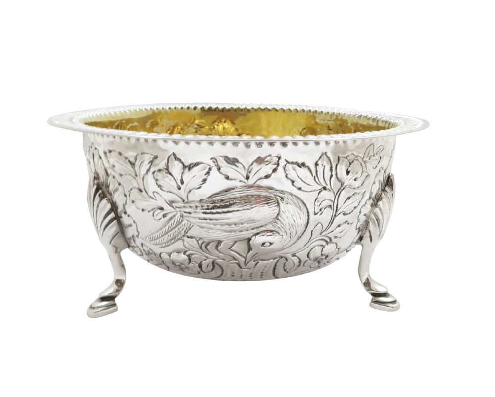 Antique Edwardian Sterling Silver Bowl with Scenes 1903 View VIII