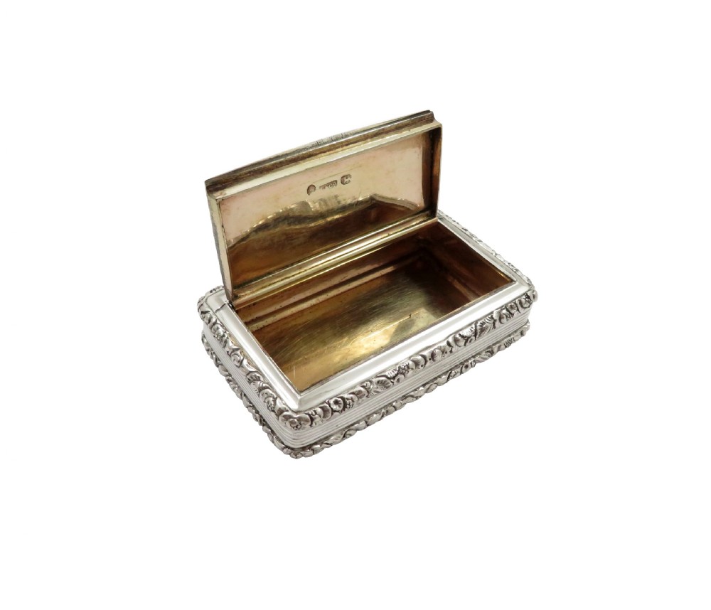 Antique Georgian Sterling Silver Snuff Box 1821 View III