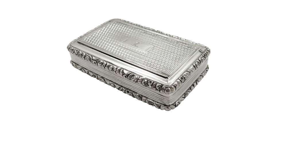Antique Georgian Sterling Silver Snuff Box 1821 View IV