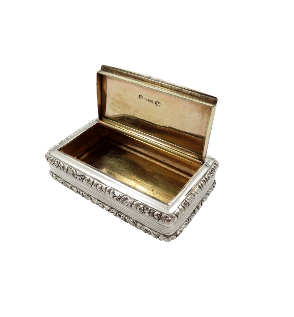 Antique Georgian Sterling Silver Snuff Box 1821 View VIII