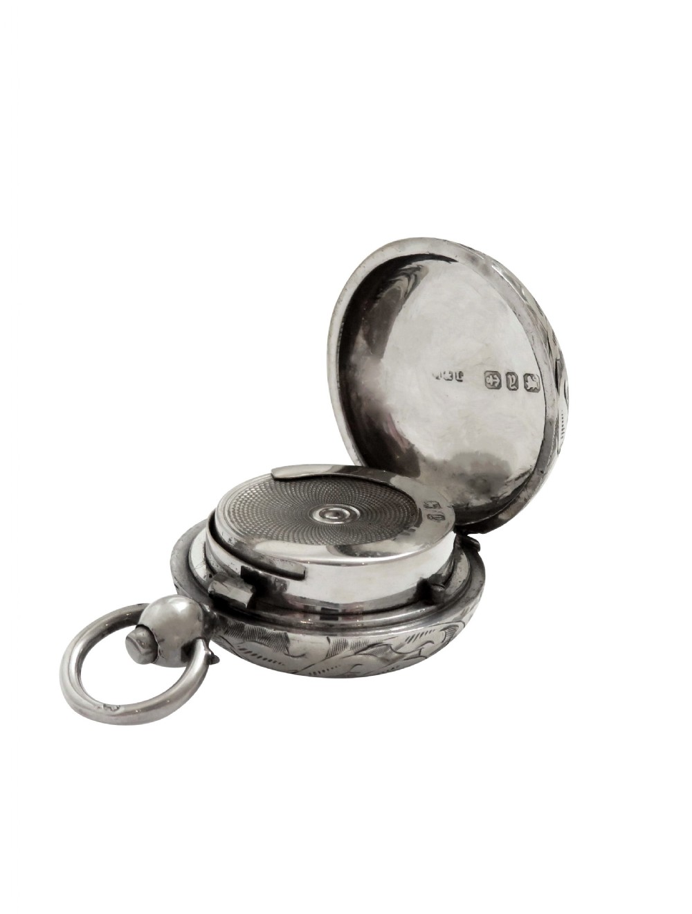 Antique Victorian Sterling Silver Sovereign Case 1898 View IX