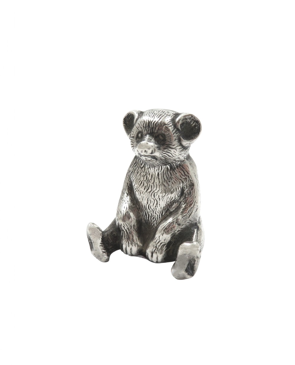 Antique Edwardian Sterling Silver Bear Pin Cushion 1909 View VIII