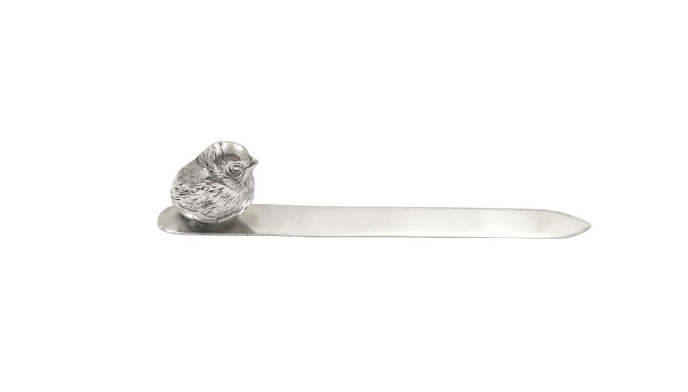 Antique George V Sterling Silver 'Chick' Letter Opener 1916 View V