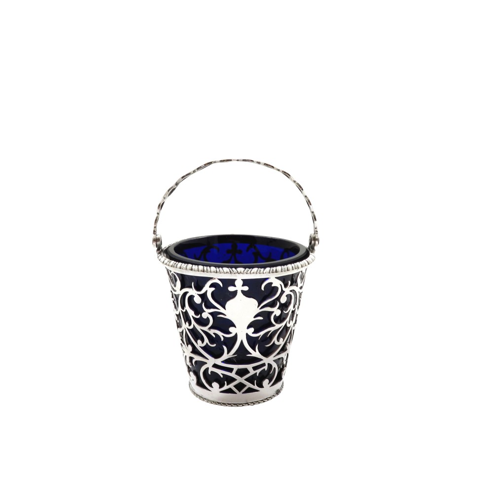 Antique Georgian Sterling Silver Basket / Cream Pail 1777