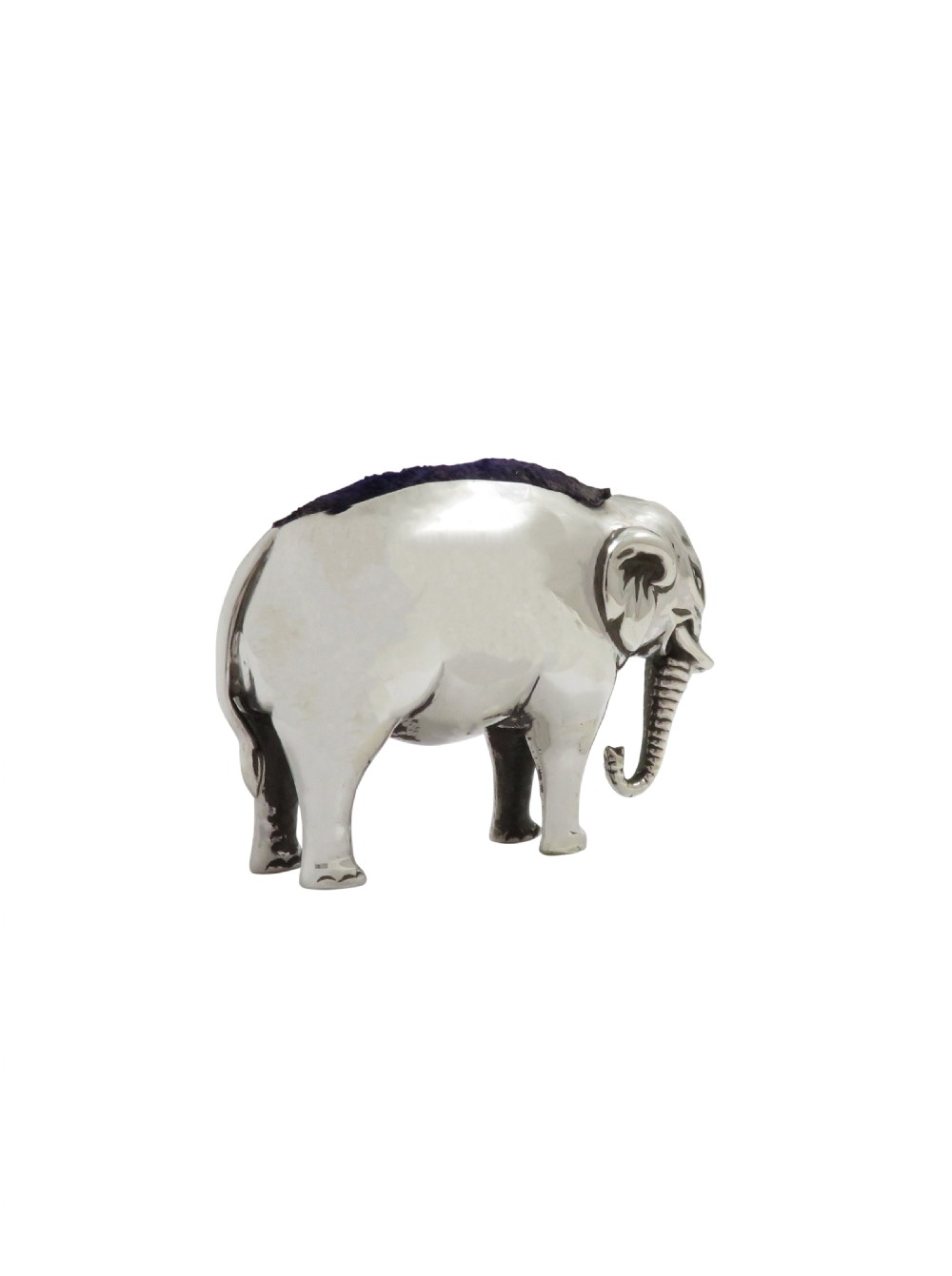 Antique Edwardian Sterling Silver 'Elephant' Pin Cushion 1905 View VI