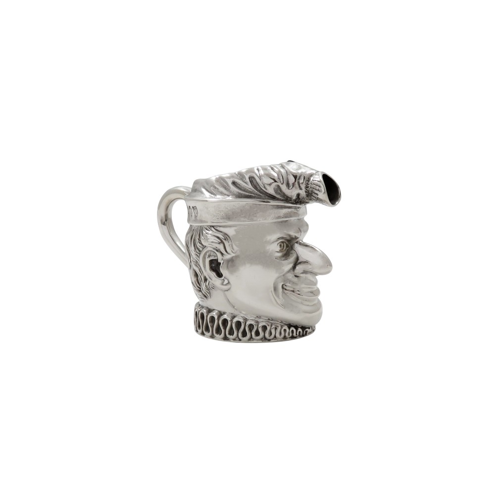 Antique Victorian Sterling Silver 'Mr. Punch' Jug 1894