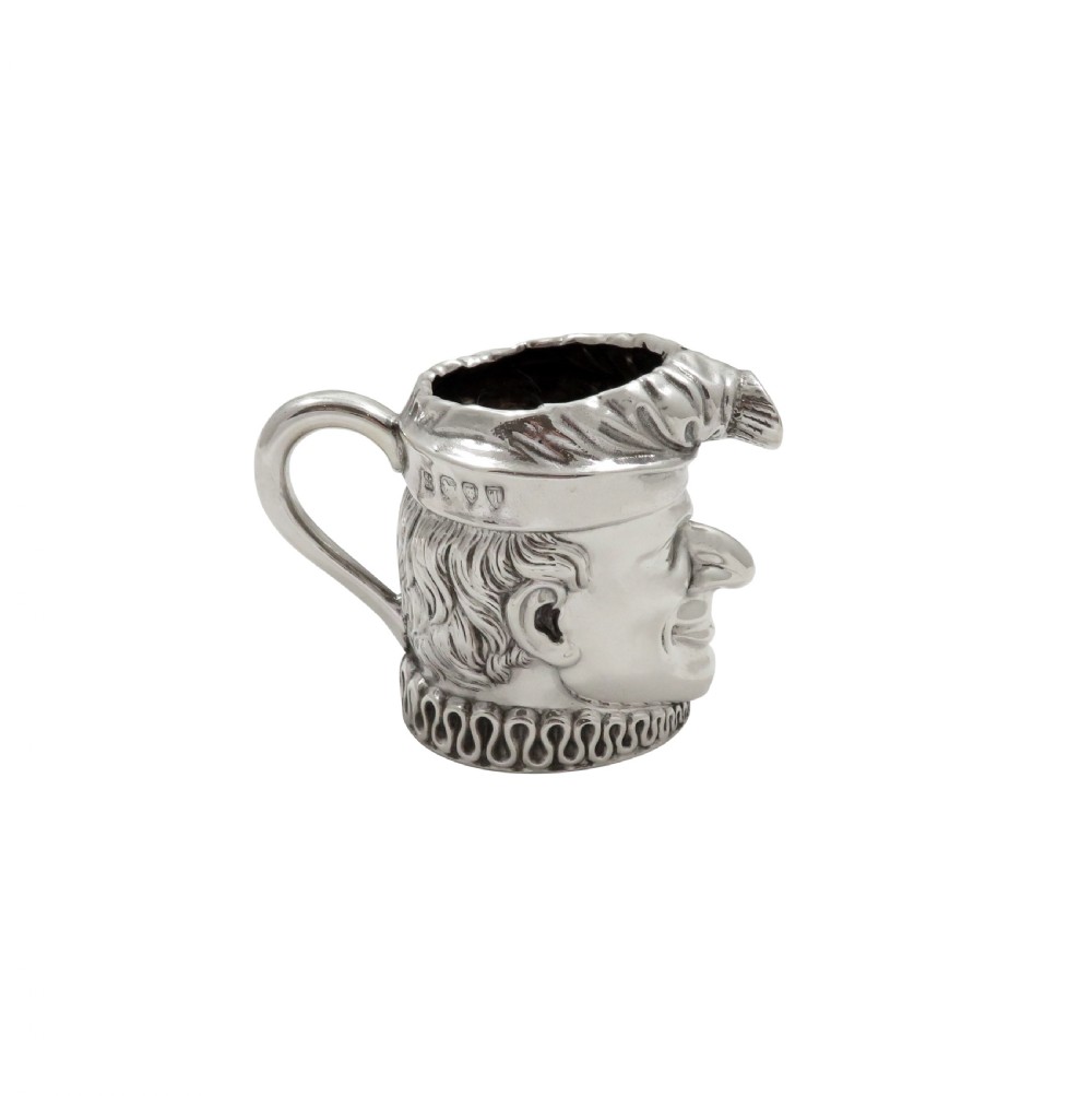 Antique Victorian Sterling Silver 'Mr. Punch' Jug 1894 View V