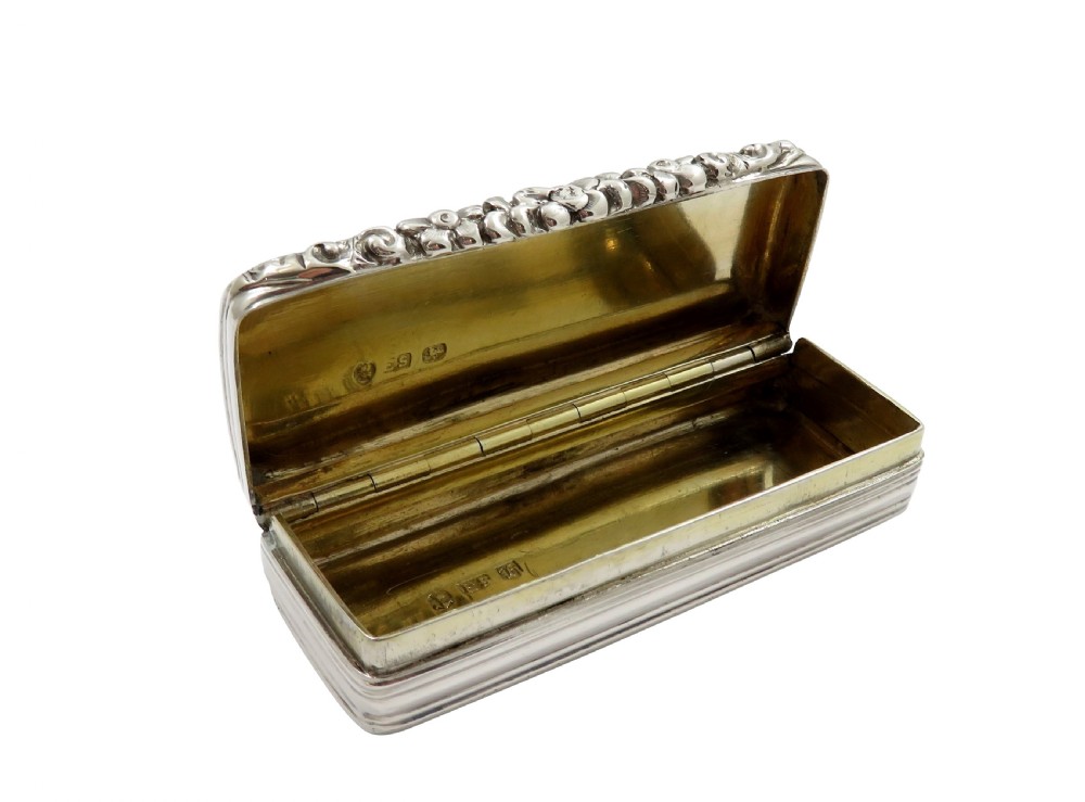 Antique William IV Sterling Silver Snuff Box 1831 View II