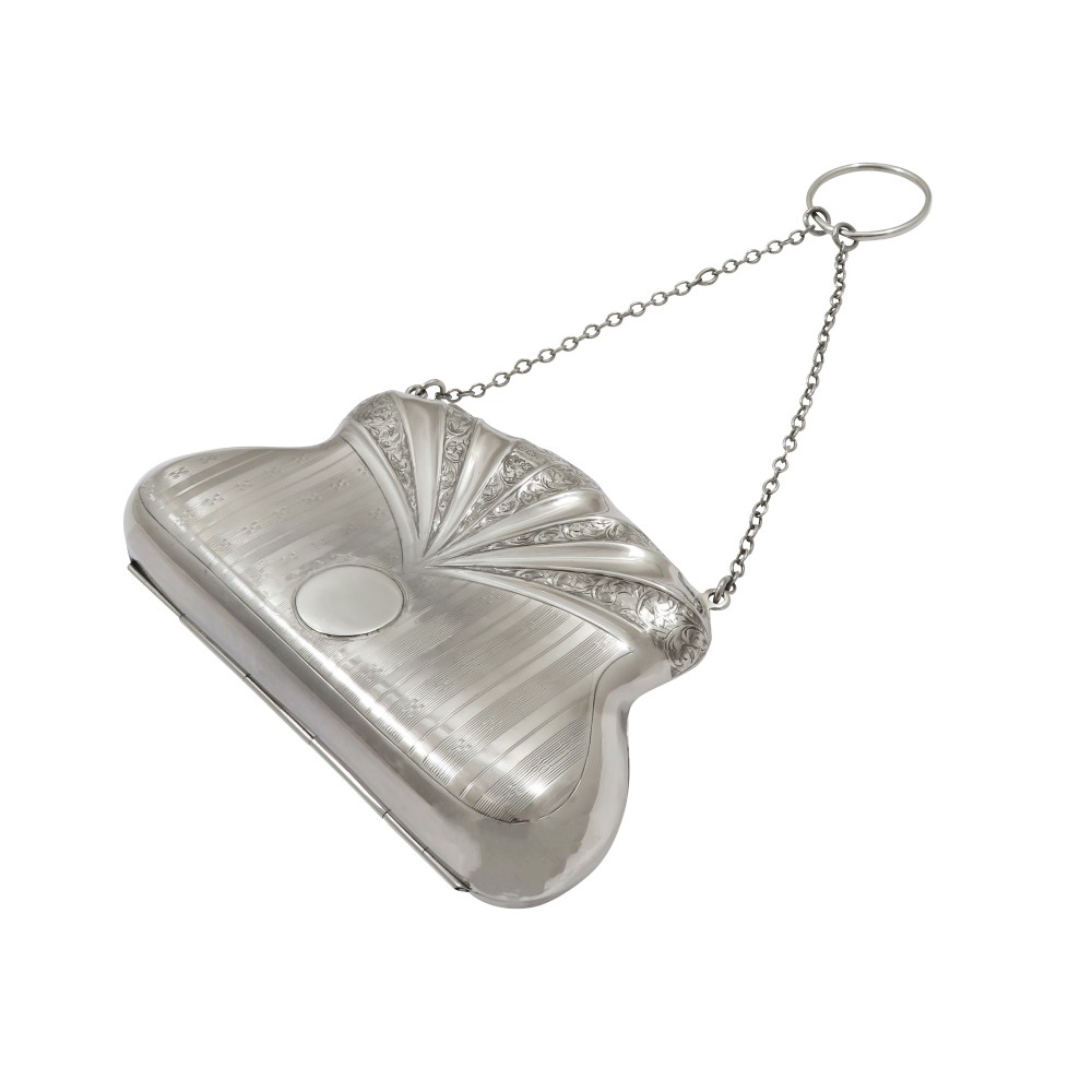 Antique George V Sterling Silver Purse 1915