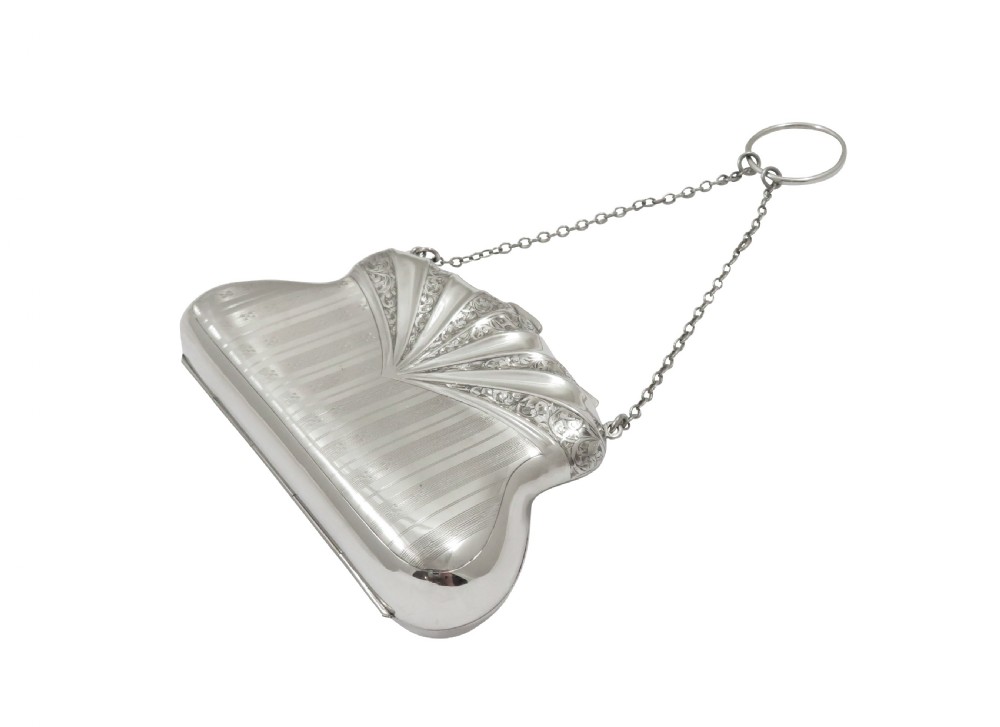 Antique George V Sterling Silver Purse 1915 View IX