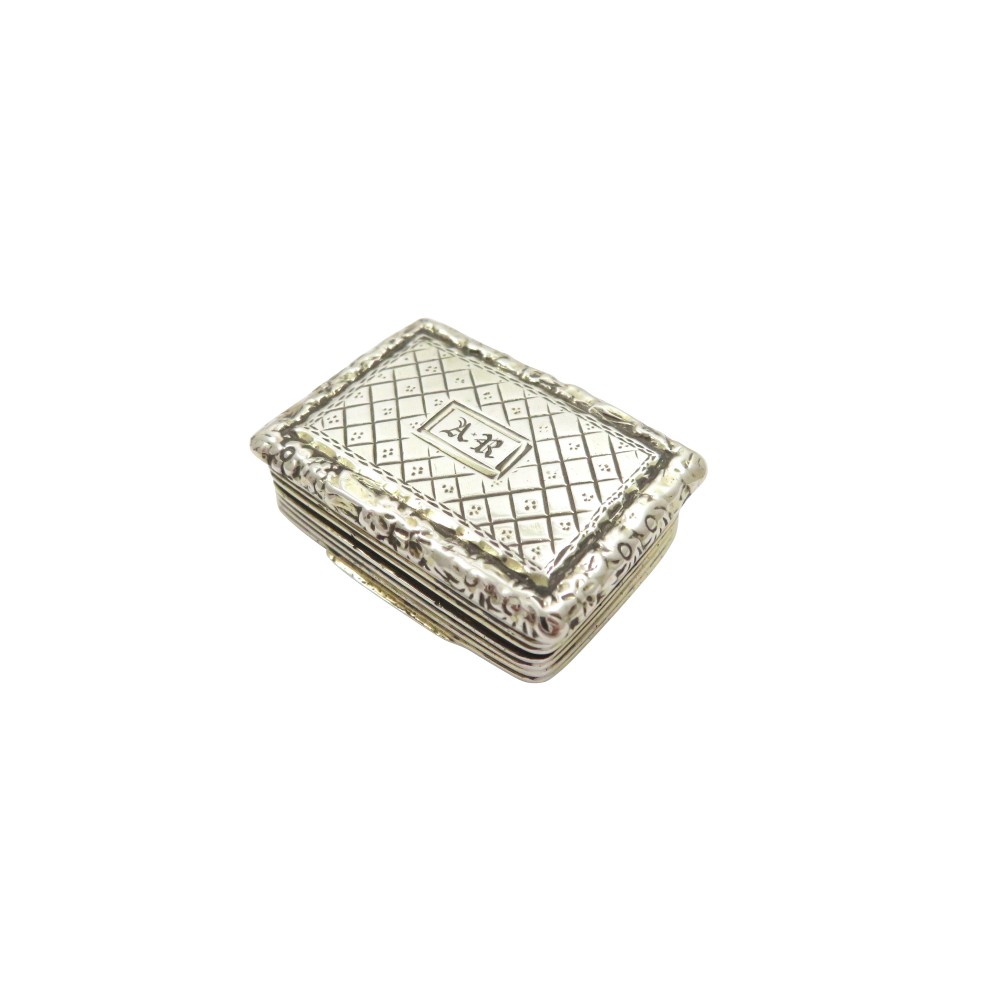 Antique Georgian Sterling Silver Vinaigrette 1824