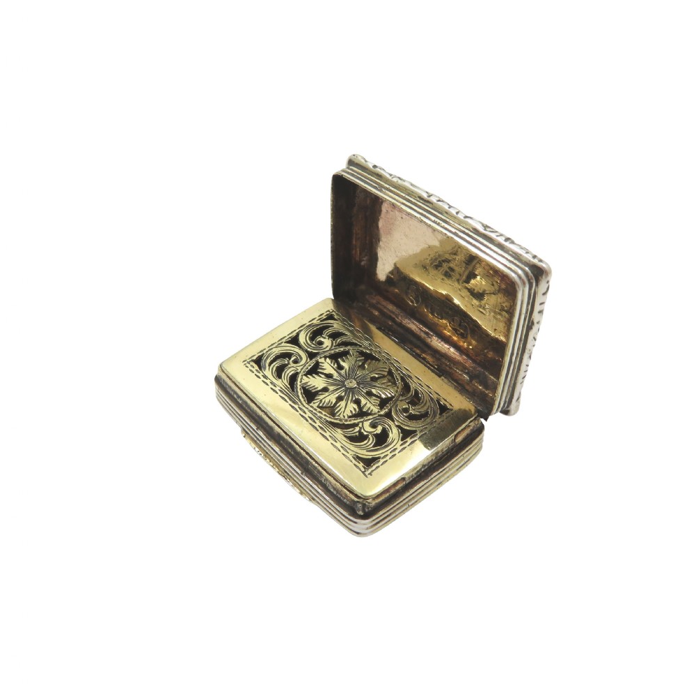Antique Georgian Sterling Silver Vinaigrette 1824 View III
