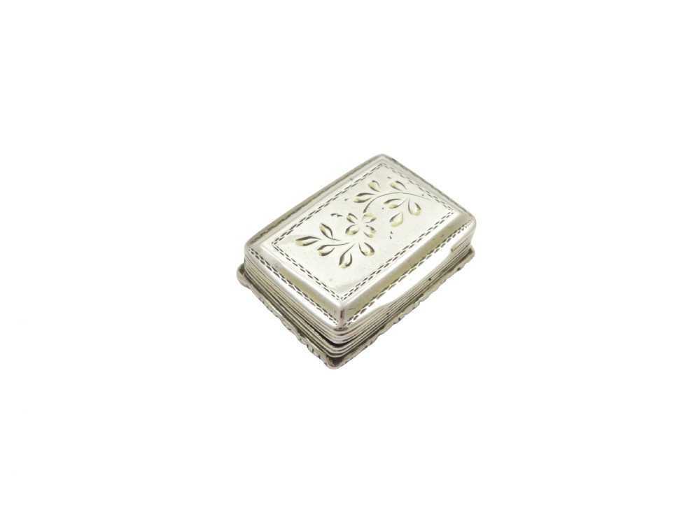 Antique Georgian Sterling Silver Vinaigrette 1824 View IV
