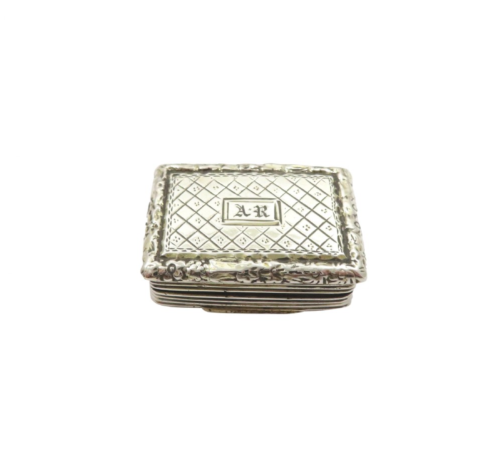 Antique Georgian Sterling Silver Vinaigrette 1824 View IX