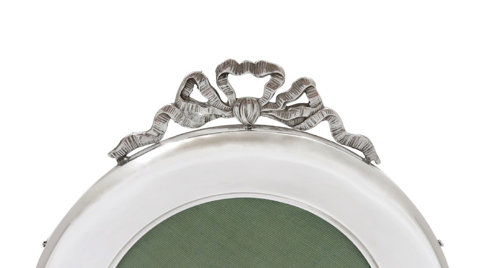 Antique George V Sterling Silver 'Bow/Ribbon' Photo Frame 1919 View V
