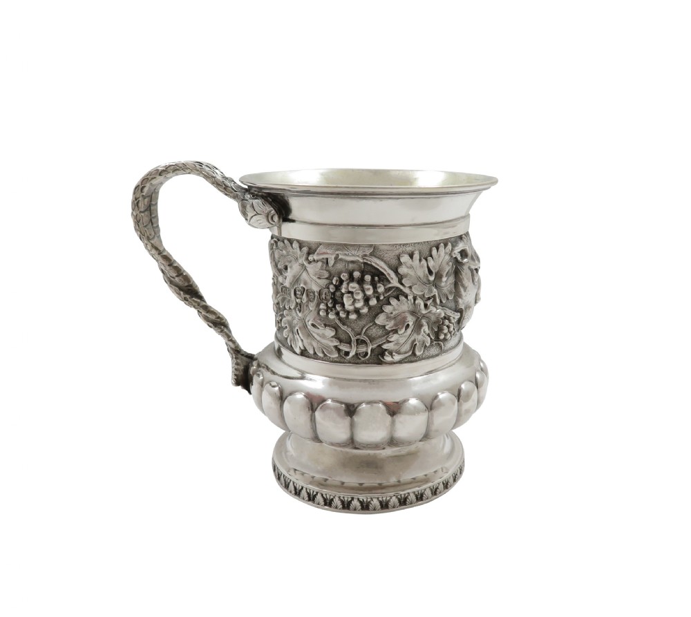 Antique Georgian Sterling Silver Child's Mug / Christening Tankard 1781 View VIII