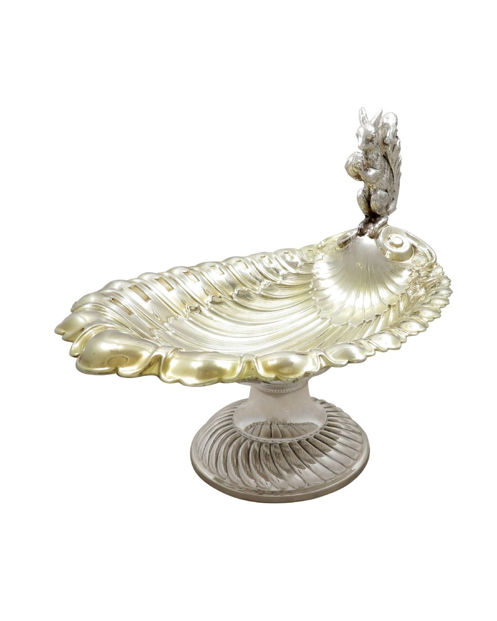 Antique Silver Plated Squirrel Nut Dish / Bowl c1900 View II