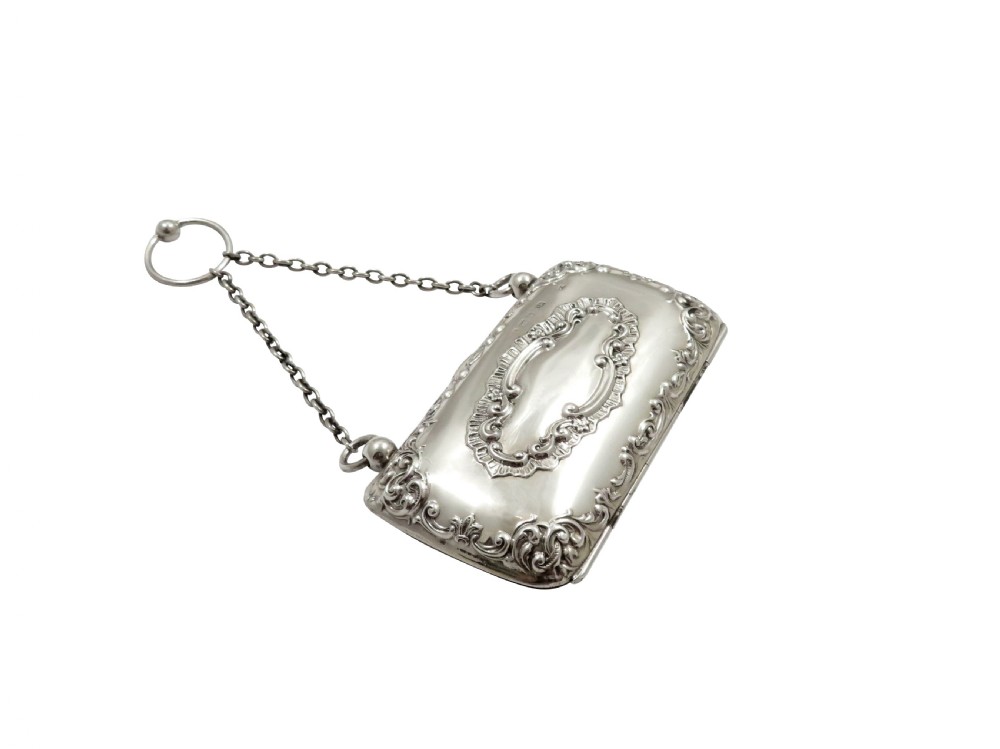 Antique Edwardian Sterling Silver Purse 1905 View III