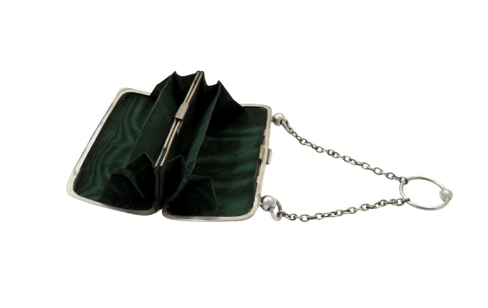 Antique Edwardian Sterling Silver Purse 1905 View IV