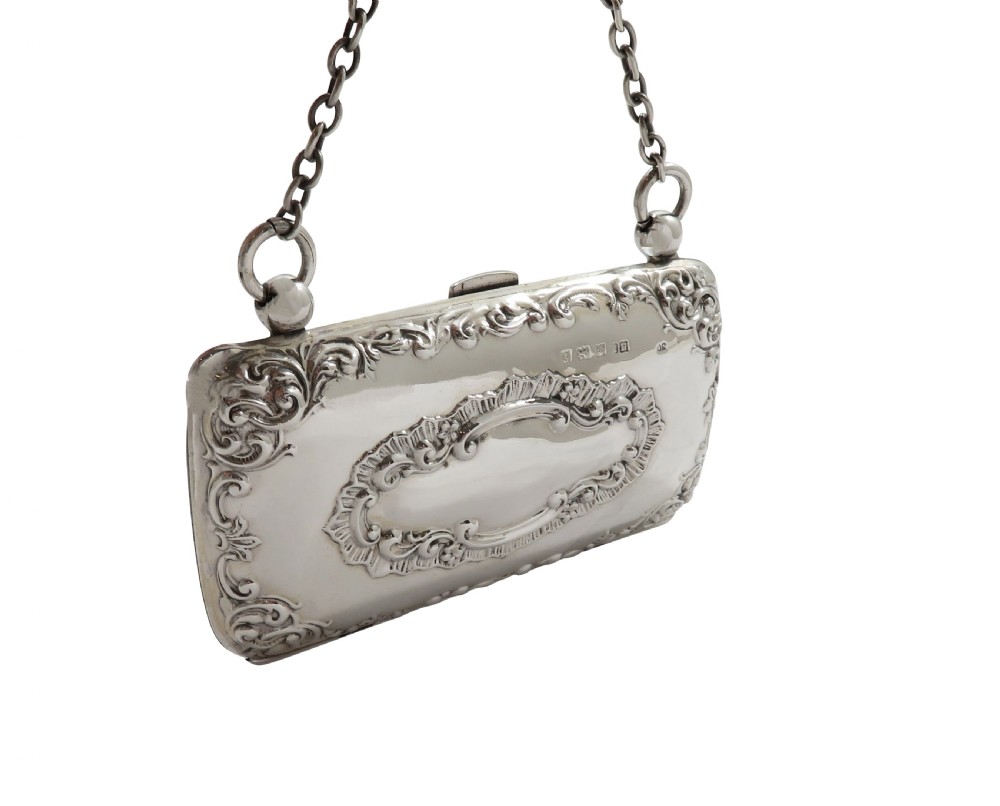 Antique Edwardian Sterling Silver Purse 1905 View VI